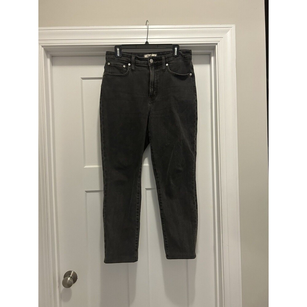 Madewell Women’s Curvy Perfect Vintage Jeans Black 28 High Rise Straight Denim